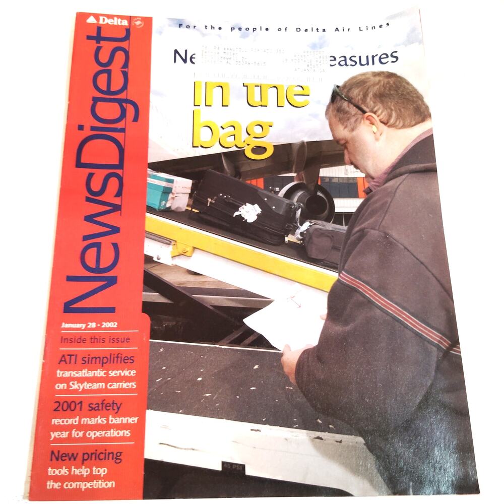 Delta News Digest - January 28, 2002 - Airline Industry News Magazine Red/White